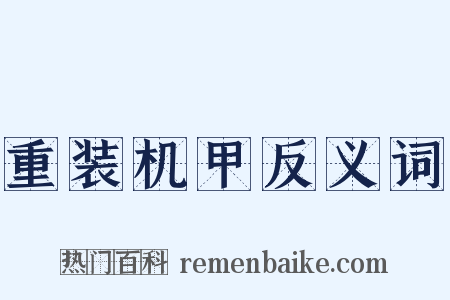 重装机甲反义词是什么意思的图片